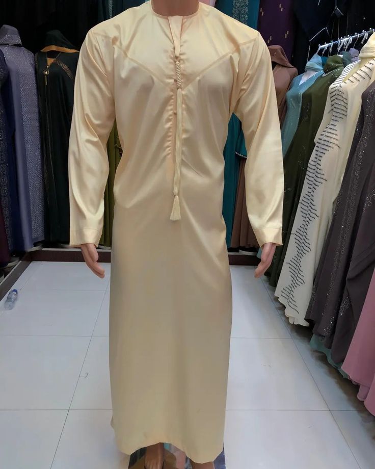 Cream Satin Tassel Jubba
