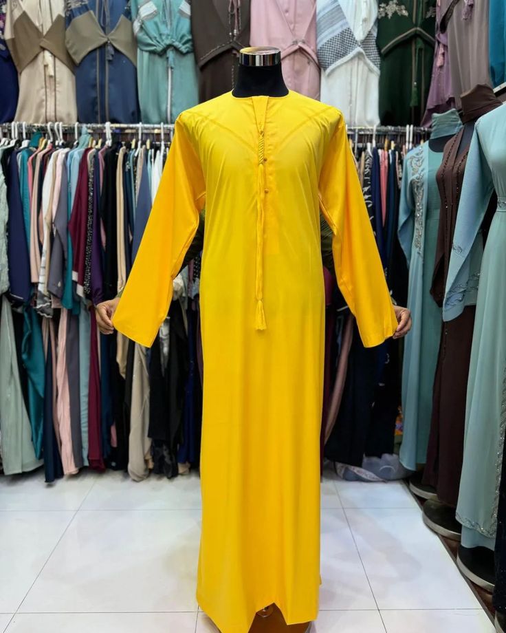 Yellow Wide Sleeve Jubba