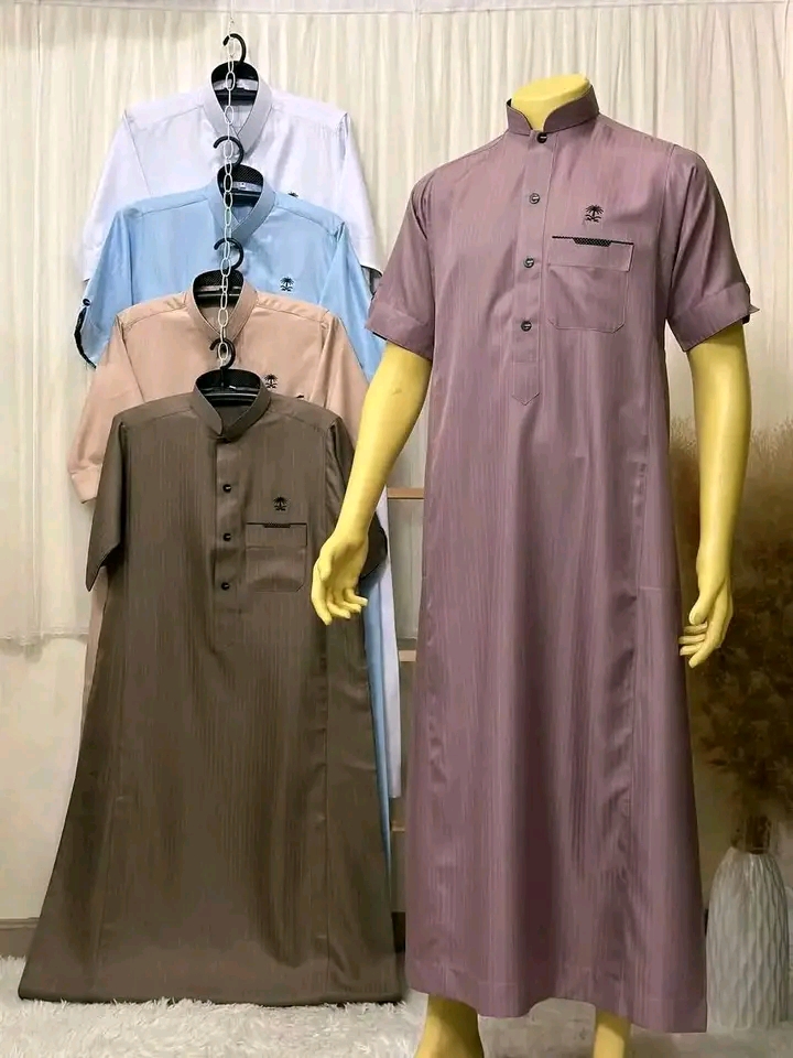 Short Sleeve Striped Thobe Collection