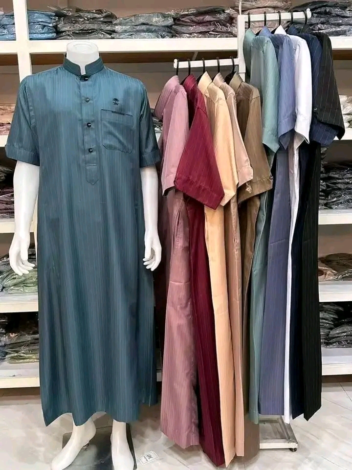 Striped Short Sleeve Thobe Collection